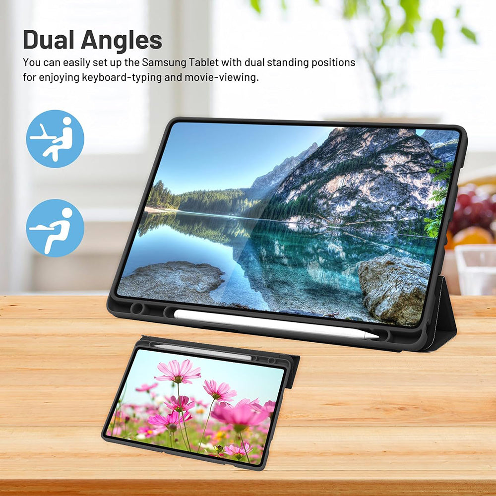 Ovitek za Samsung Galaxy Tab A9+, Techsuit, Flex Trifold, Črn