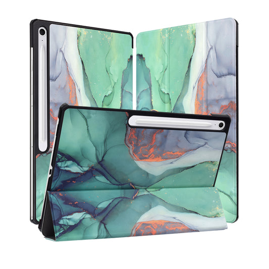 Ovitek za Samsung Galaxy Tab S10 FE+, Techsuit, FoldPro Green Time, večbarven