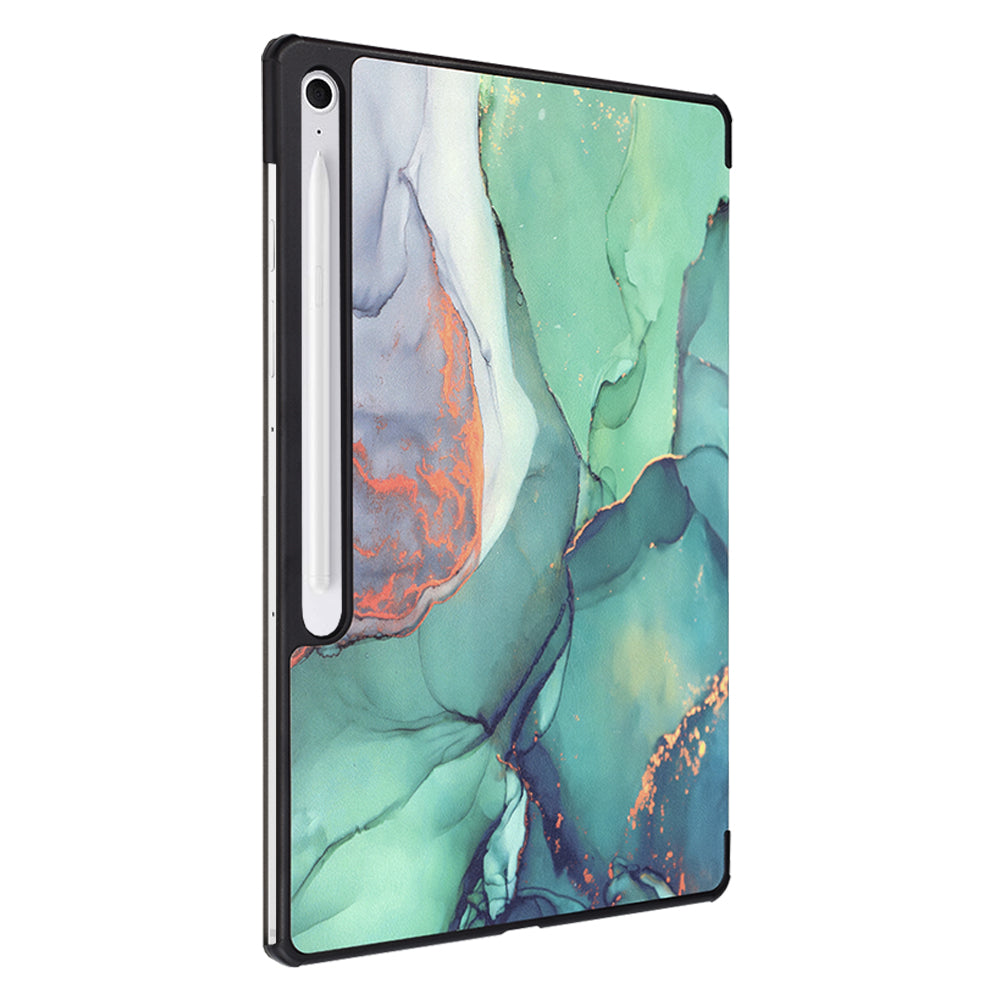 Ovitek za Samsung Galaxy Tab S10 FE+, Techsuit, FoldPro Green Time, večbarven