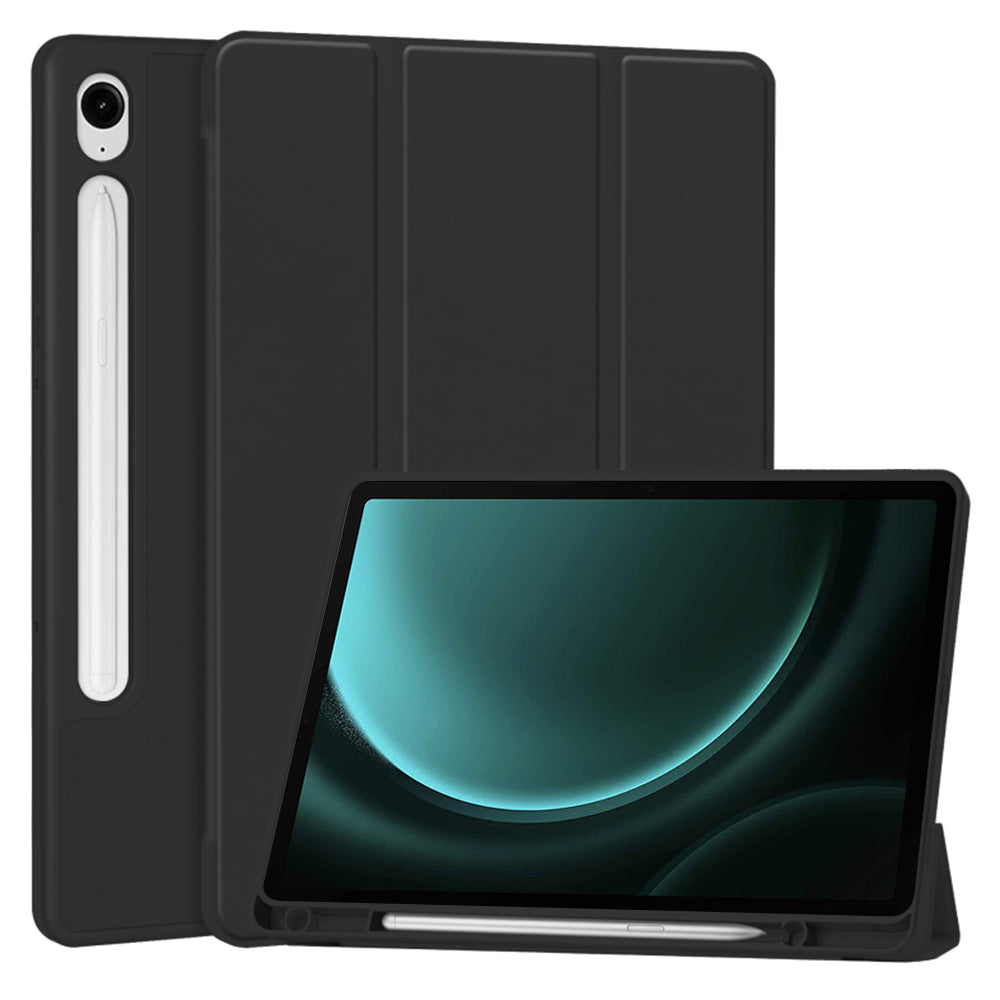 Ovitek za Samsung Galaxy Tab S10 FE / Tab S9 FE, Techsuit, Flex Trifold, Črn