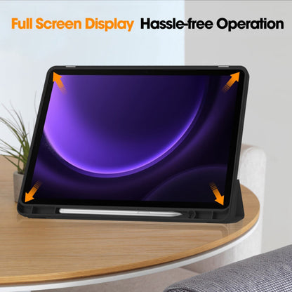 Ovitek za Samsung Galaxy Tab S10 FE / Tab S9 FE, Techsuit, Flex Trifold, Črn