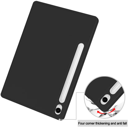 Ovitek za Samsung Galaxy Tab S10 FE / Tab S9 FE, Techsuit, Flex Trifold, Črn