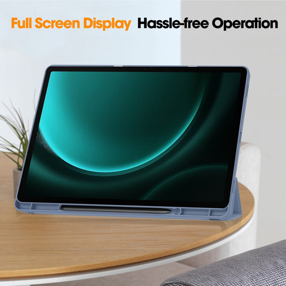 Ovitek za Samsung Galaxy Tab S10+ / Tab S9 FE+ / Tab S9+, Techsuit, Flex Trifold, Siva