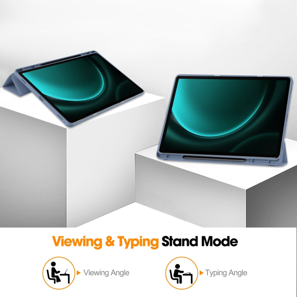 Ovitek za Samsung Galaxy Tab S10+ / Tab S9 FE+ / Tab S9+, Techsuit, Flex Trifold, Siva
