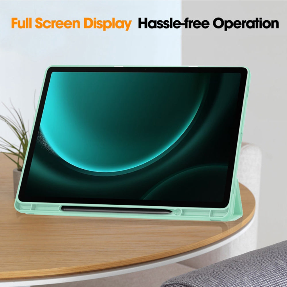 Ovitek za Samsung Galaxy Tab S10+ / Tab S9 FE+ / Tab S9+, Techsuit, Flex Trifold, Črn
