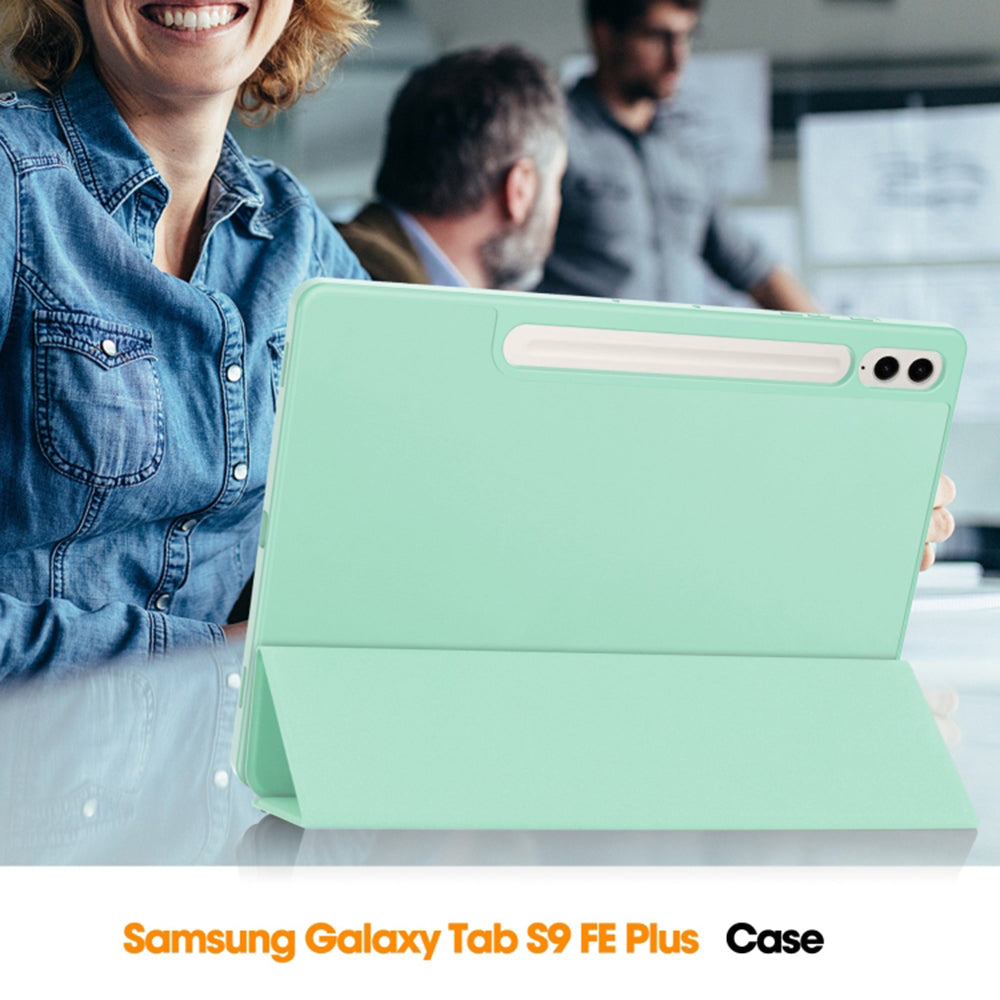 Ovitek za Samsung Galaxy Tab S10+ / Tab S9 FE+ / Tab S9+, Techsuit, Flex Trifold, Črn