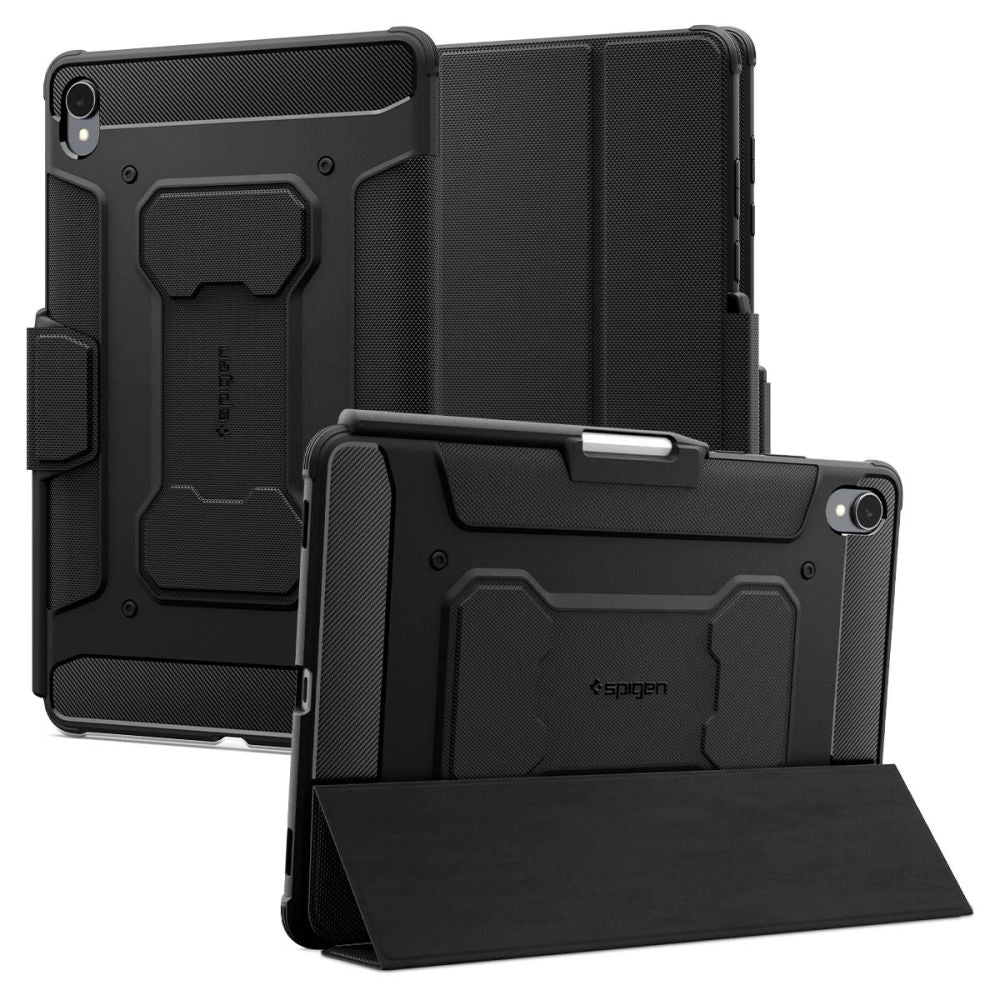 Ovitek za Samsung Galaxy Tab S11, Spigen, Rugged Armor Pro, Črn ACS10149