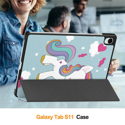 Ovitek za Samsung Galaxy Tab S11, Techsuit, FoldPro Unicorn, večbarven