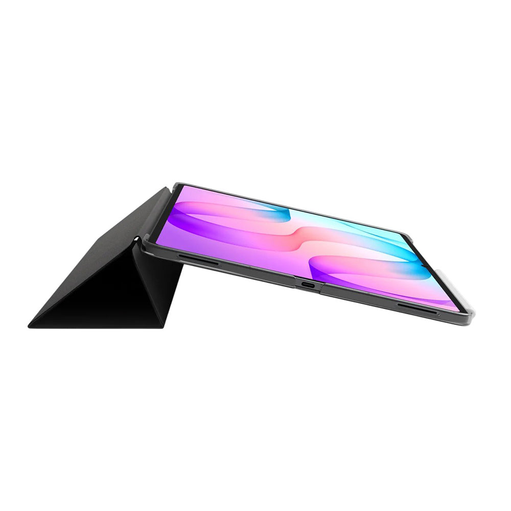 Ovitek za Samsung Galaxy Tab S12 Plus, Spigen, Liquid Air Folio, črn ACS11828