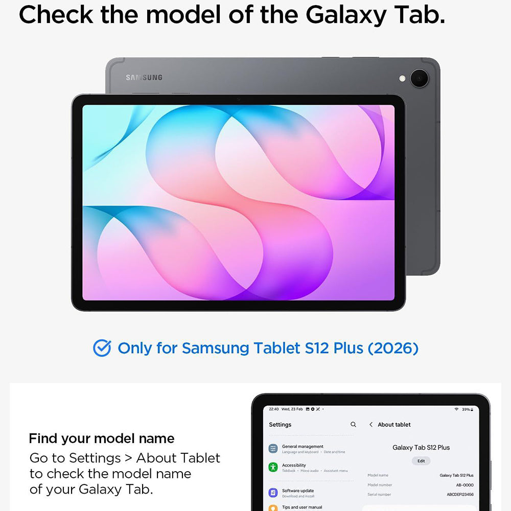 Ovitek za Samsung Galaxy Tab S12 Plus, Spigen, Liquid Air Folio, črn ACS11828