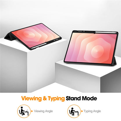 Ovitek za Samsung Galaxy Tab S12 Ultra / Tab S11 Ultra, Techsuit, Flex Trifold, roza