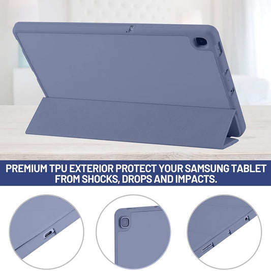 Ovitek za Samsung Galaxy Tab S6 Lite (2024) / Tab S6 Lite (2022) / Tab S6 Lite (2020), Techsuit, Flex Trifold, Vijoličen