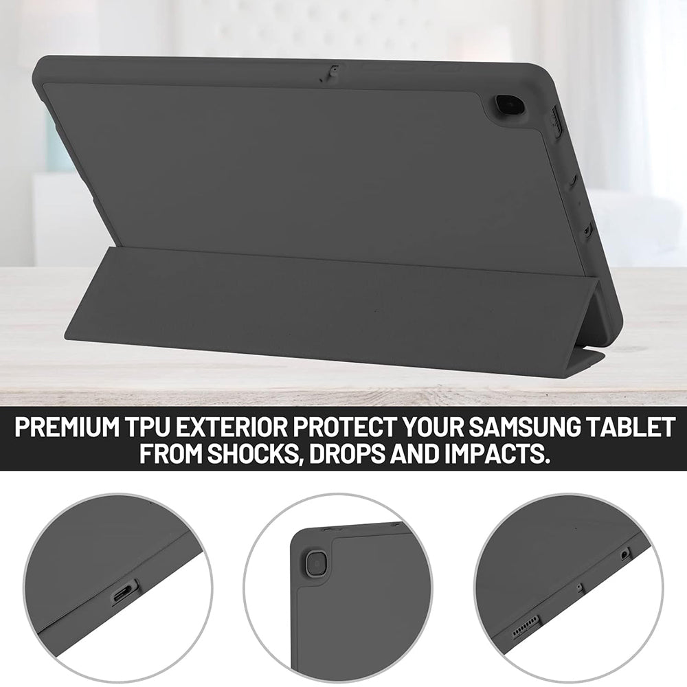 Ovitek za Samsung Galaxy Tab S6 Lite (2024) / Tab S6 Lite (2022) / Tab S6 Lite (2020), Techsuit, Flex Trifold, Črn