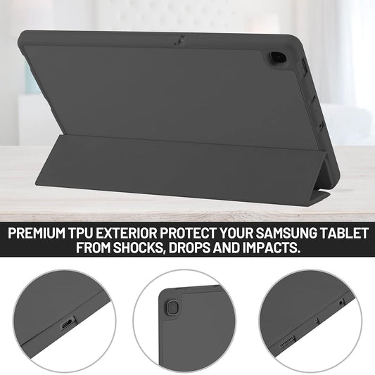 Ovitek za Samsung Galaxy Tab S6 Lite (2024) / Tab S6 Lite (2022) / Tab S6 Lite (2020), Techsuit, Flex Trifold, Črn