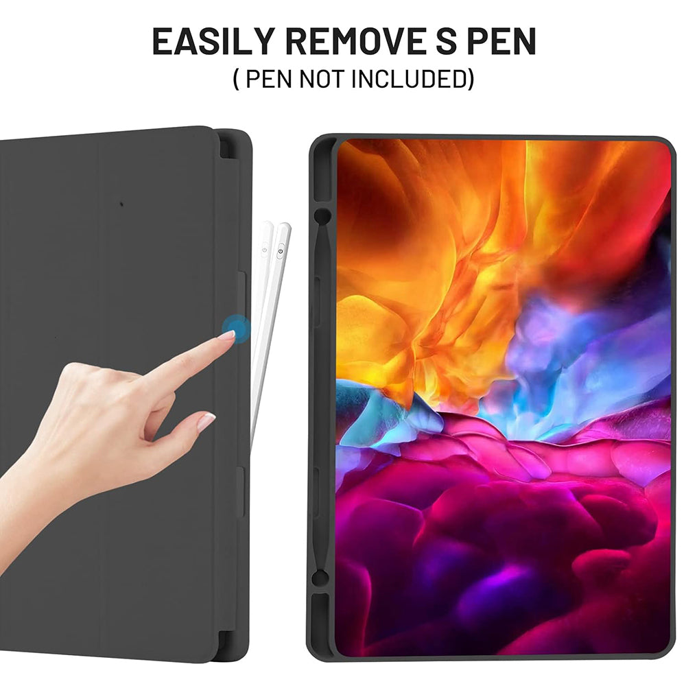Ovitek za Samsung Galaxy Tab S6 Lite (2024) / Tab S6 Lite (2022) / Tab S6 Lite (2020), Techsuit, Flex Trifold, Črn