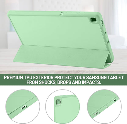 Ovitek za Samsung Galaxy Tab S6 Lite (2024) / Tab S6 Lite (2022) / Tab S6 Lite (2020), Techsuit, Flex Trifold, Matcha zelena
