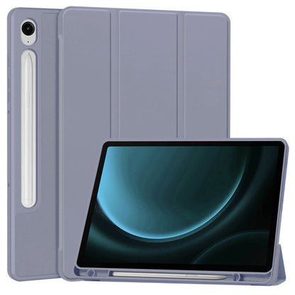 Ovitek za Samsung Galaxy Tab S9 FE / Tab S9 / Tab S10 FE, Techsuit, Flex Trifold, Vijoličen