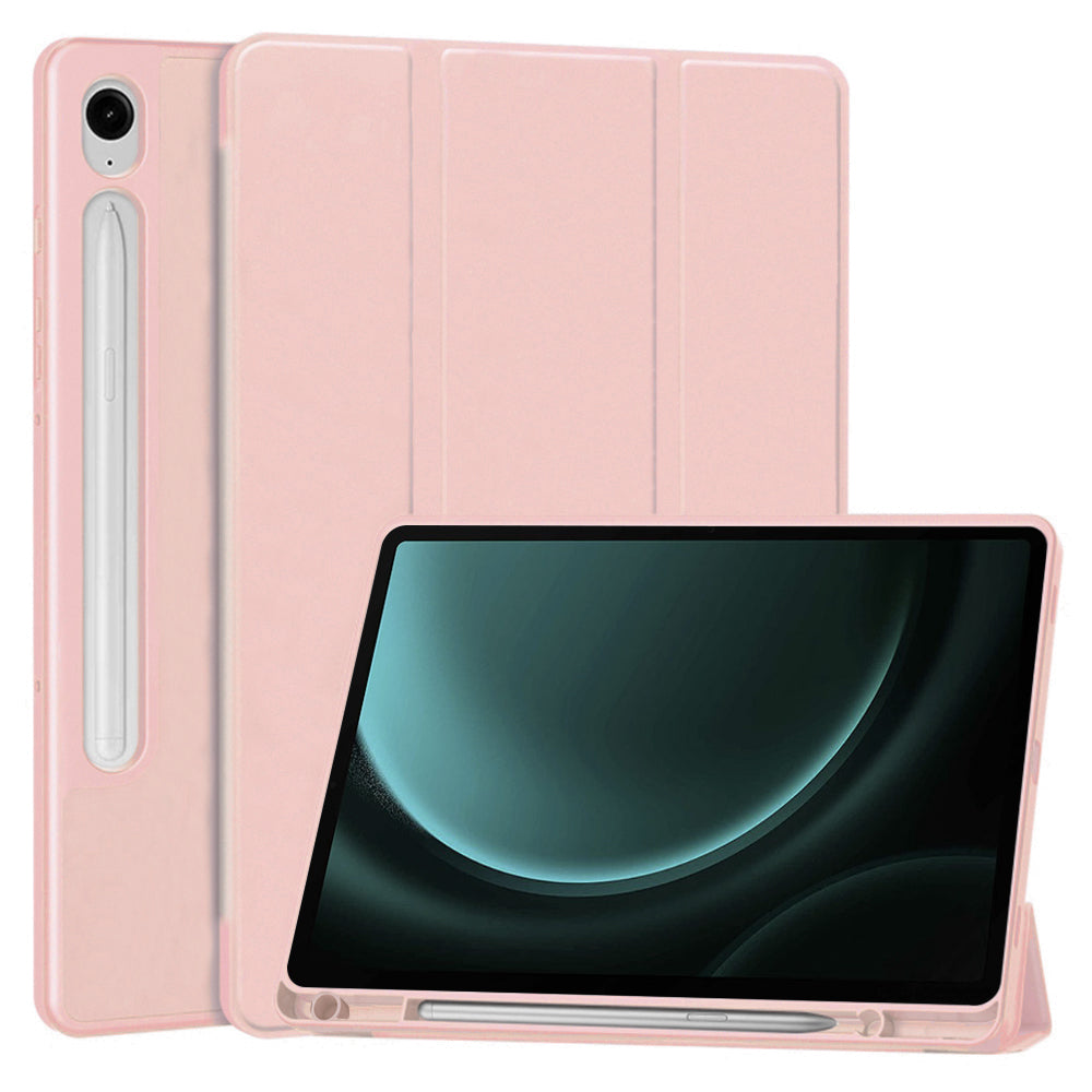 Ovitek za Samsung Galaxy Tab S9 FE / Tab S9 / Tab S10 FE, Techsuit, Flex Trifold, roza
