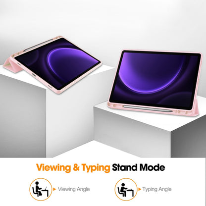 Ovitek za Samsung Galaxy Tab S9 FE / Tab S9 / Tab S10 FE, Techsuit, Flex Trifold, roza