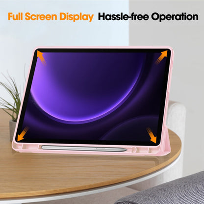 Ovitek za Samsung Galaxy Tab S9 FE / Tab S9 / Tab S10 FE, Techsuit, Flex Trifold, roza