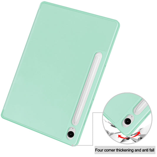Ovitek za Samsung Galaxy Tab S9 FE / Tab S9 / Tab S10 FE, Techsuit, Flex Trifold, Matcha zelena
