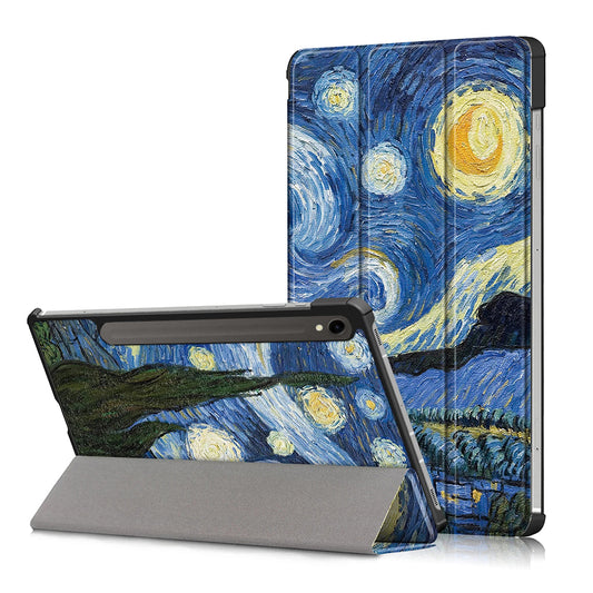 Ovitek za Samsung Galaxy Tab S9 FE / Tab S9 / Tab S10 FE, Techsuit, FoldPro Starry Night, večbarven