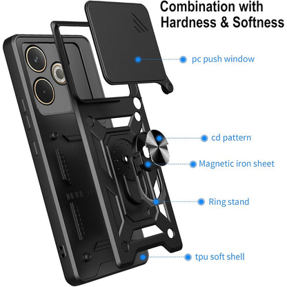 Ovitek za Samsung Galaxy XCover7 Pro, Techsuit, CamShield, Črn