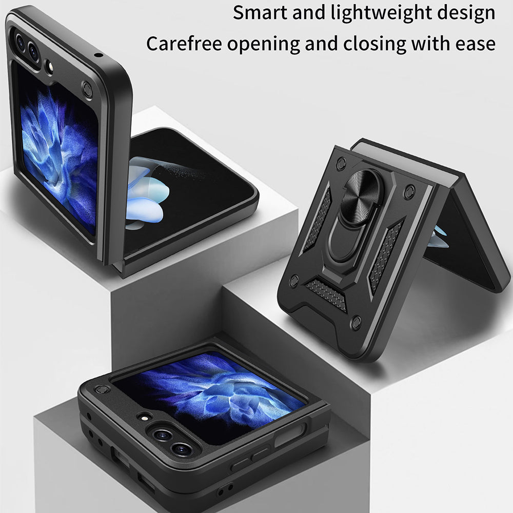 Ovitek za Samsung Galaxy Z Flip5 F731, Techsuit, CamShield, Črn