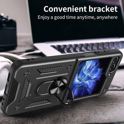 Ovitek za Samsung Galaxy Z Flip7 FE F761 / Z Flip6 F741, Techsuit, CamShield, Črn