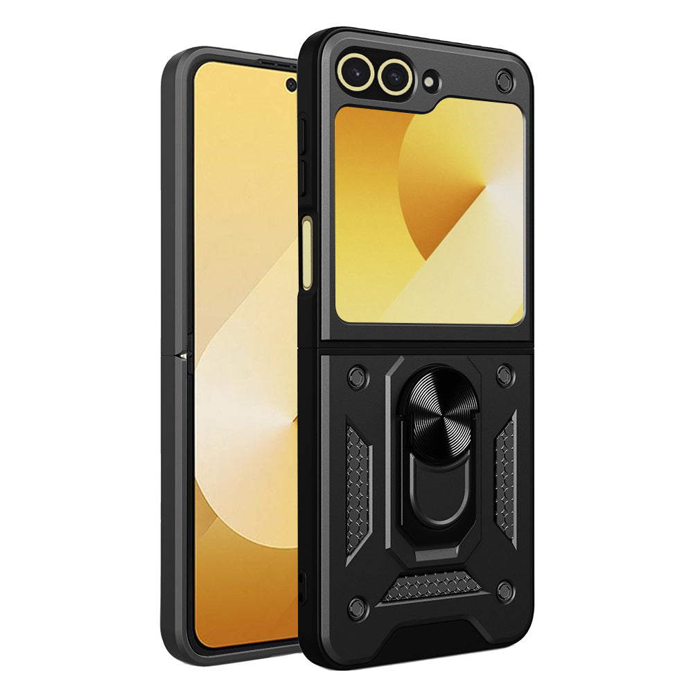 Ovitek za Samsung Galaxy Z Flip7 FE F761 / Z Flip6 F741, Techsuit, CamShield, Črn