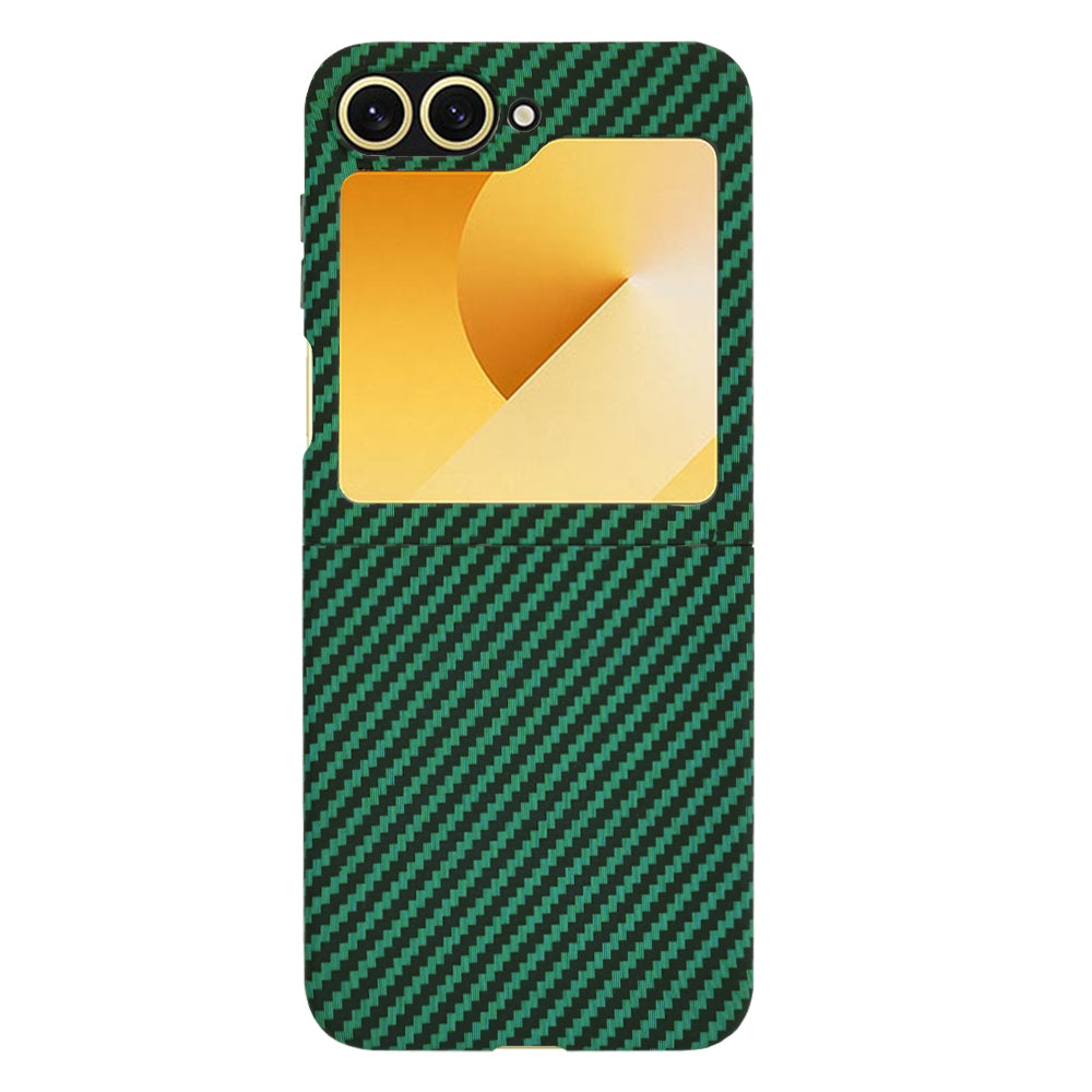 Ovitek za Samsung Galaxy Z Flip7 FE F761 / Z Flip6 F741, Techsuit, Carbonite FiberShell, Zelen