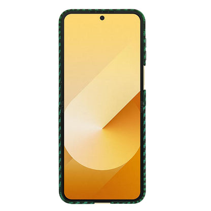 Ovitek za Samsung Galaxy Z Flip7 FE F761 / Z Flip6 F741, Techsuit, Carbonite FiberShell, Zelen