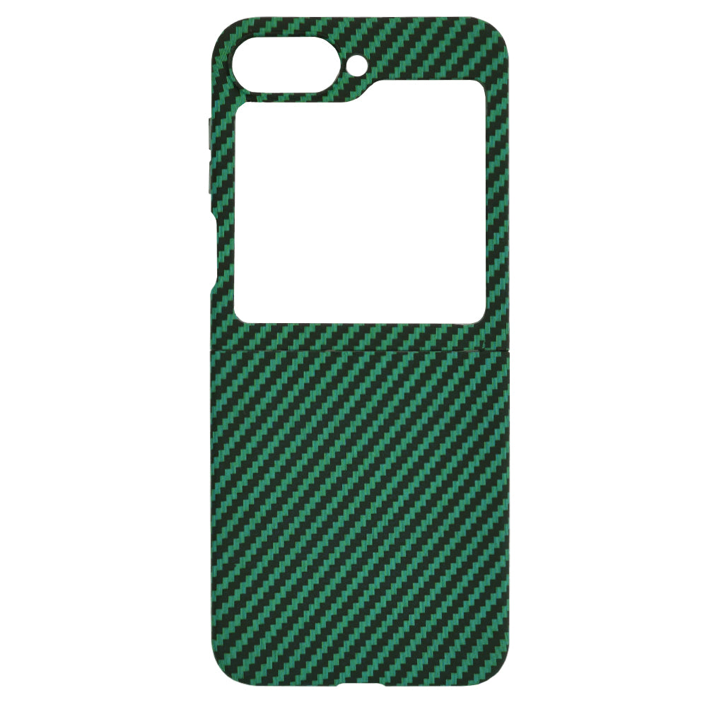 Ovitek za Samsung Galaxy Z Flip7 FE F761 / Z Flip6 F741, Techsuit, Carbonite FiberShell, Zelen