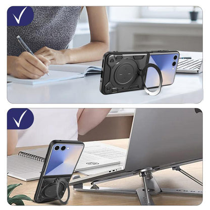 Ovitek za Samsung Galaxy Z Flip7 F766, Techsuit, CamGuard Pro, Vijoličen