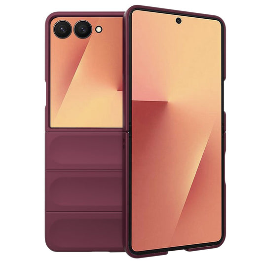 Ovitek za Samsung Galaxy Z Flip7 F766, Techsuit, Magic Shield, Vijolično rdeča