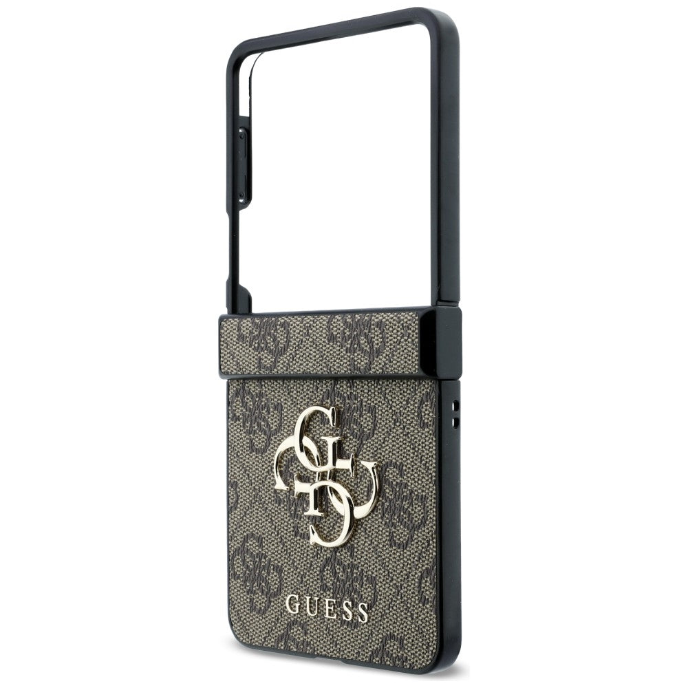 Ovitek za Samsung Galaxy Z Flip8 F776, Guess, 4G Velik Logotip, Rjav