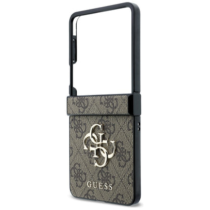 Ovitek za Samsung Galaxy Z Flip8 F776, Guess, 4G Velik Logotip, Rjav