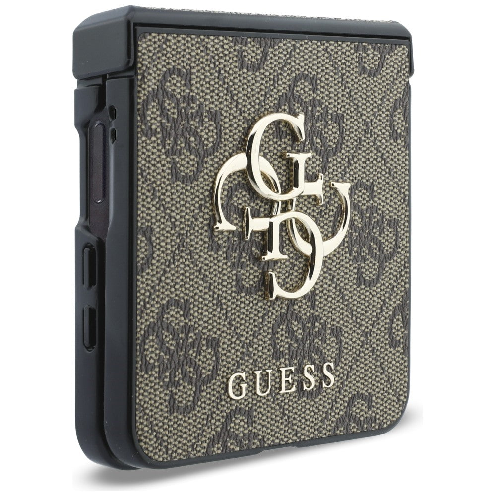 Ovitek za Samsung Galaxy Z Flip8 F776, Guess, 4G Velik Logotip, Rjav