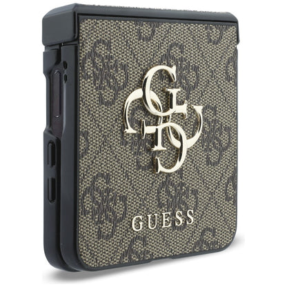 Ovitek za Samsung Galaxy Z Flip8 F776, Guess, 4G Velik Logotip, Rjav