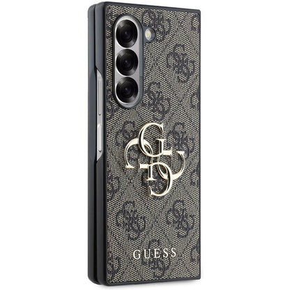 Ovitek za Samsung Galaxy Z Fold6 F956, Guess, 4G Metal Logo, Rjava