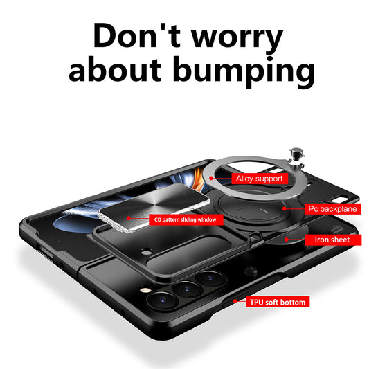 Ovitek za Samsung Galaxy Z Fold6 F956, Techsuit, CamGuard Pro, Vijoličen