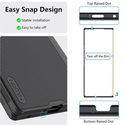 Ovitek za Samsung Galaxy Z Fold7 F966, Nillkin, Super Frosted Shield, Črn