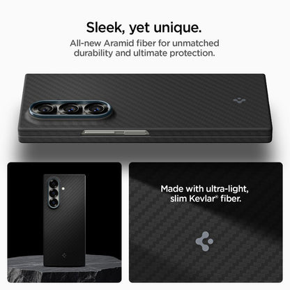 Ovitek za Samsung Galaxy Z Fold7 F966, Spigen, Air Skin, črn ACS09555