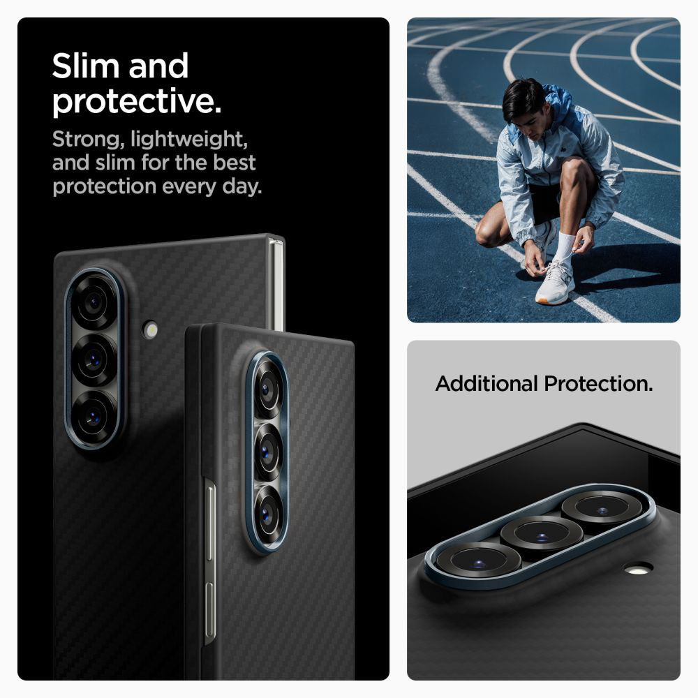 Ovitek za Samsung Galaxy Z Fold7 F966, Spigen, Air Skin, črn ACS09555