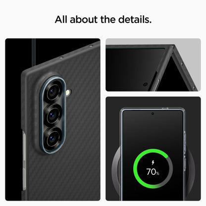 Ovitek za Samsung Galaxy Z Fold7 F966, Spigen, Air Skin, črn ACS09555