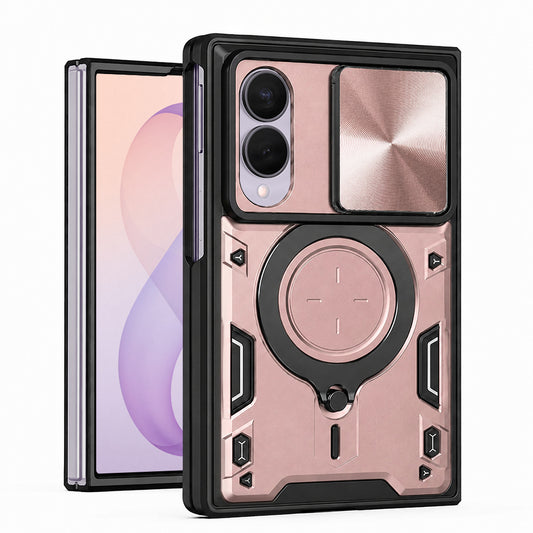 Ovitek za Samsung Galaxy Z Fold8 F971, Techsuit, CamGuard Pro, rožnato zlata