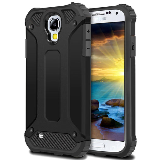 Ovitek za Samsung I9500 Galaxy S4, Techsuit, Hybrid Armor, Črn