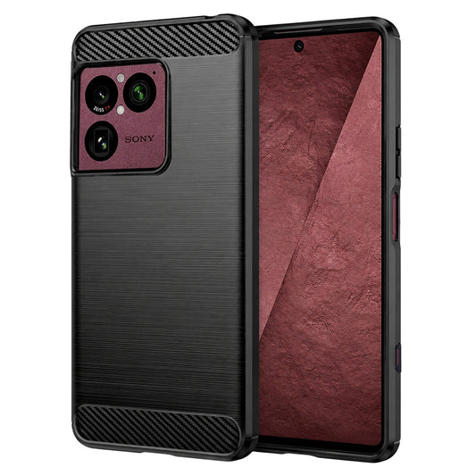 Ovitek za Sony Xperia 1 VIII, Techsuit, Karbon, Črn