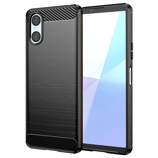 Ovitek za Sony Xperia 10 VI, Techsuit, Karbon, Črn