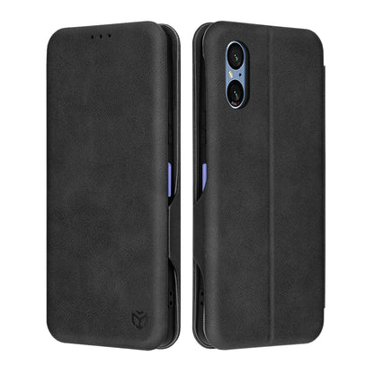 Ovitek za Sony Xperia 5 VI, Techsuit, Safe Wallet Plus, Črn
